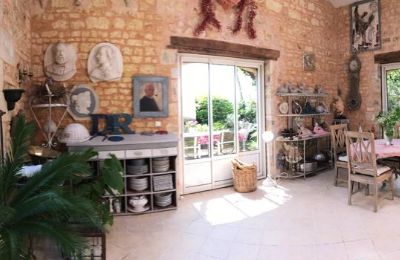 Landhuis te koop Gémozac, Nouvelle-Aquitaine, Der Wintergarten mit Zugang zu den Gartenterrassen