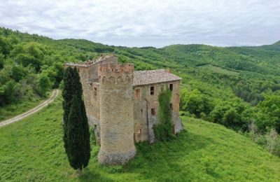 Burcht te koop 06019 Umbertide, Umbria, Dronefoto