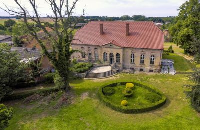 Kasteel te koop Przybysław, West-Pommeren, Dronefoto