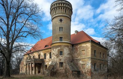 Kasteel te koop Osetno, Pałac w Osetnie, Neder-Silezië, Buitenaanzicht