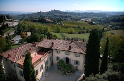 Historische villa te koop San Gimignano, Toscane,, Dronefoto