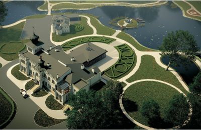 Kasteel te koop Osiek, Pałac w Osieku, Klein-Polen, Visualisatie