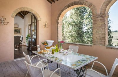 Historische villa te koop Torrenieri, Toscane, Terras