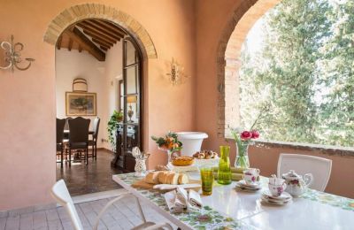 Historische villa te koop Torrenieri, Toscane, Terras