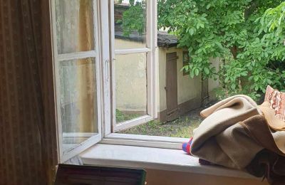 Historisch huis te koop Izbica Kujawska, Toruńska 9, Koejavië-Pommeren, widok na ogród i pomieszczeie gospodarcze