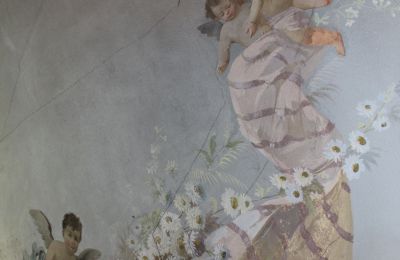 Historische villa te koop Faido, Ticino, affresco