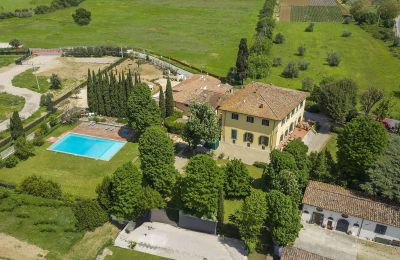Historische villa te koop Bagno a Ripoli, Toscane, Dronefoto