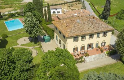 Historische villa te koop Bagno a Ripoli, Toscane, Dronefoto