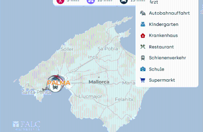 Historische villa te koop Palma, Balearen, Lageplan