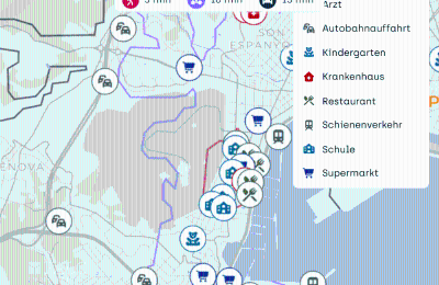 Historische villa te koop Palma, Balearen, Lageplan