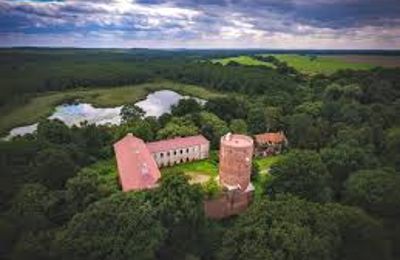 Burcht te koop Swobnica, West-Pommeren, Drohnenbild