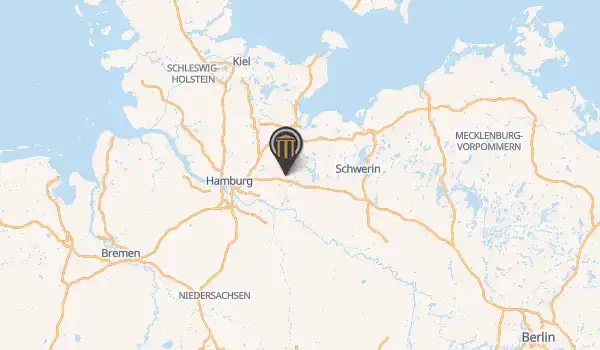 Ligging Landhuis Niendorf bij Hamburg