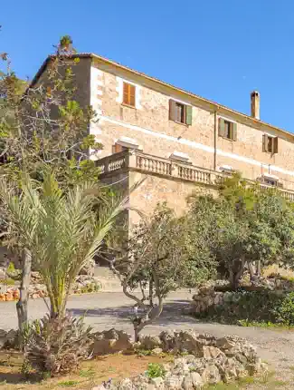 Landhuis in Palma de Mallorca met panoramisch uitzicht op zee en baai, Palma, Balearen